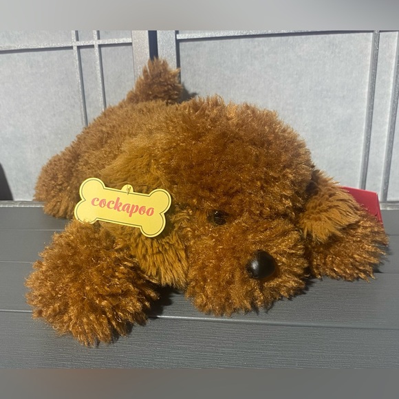 New FAO Schwarz Lying Cockapoo 22" Stuffed Animal - Picture 1 of 2